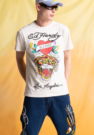 Camiseta masculina Wild-Tiger - Cinza